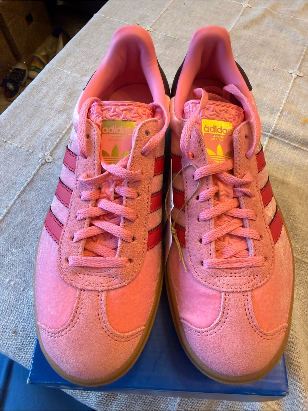 adidas Women's Pink and dark pink Suede Sneakers